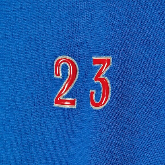 Vintage JCPenney Kids Boy Blue Striped Hems Crewneck Retro Varsity Sweater 14/16 - Picture 6 of 9